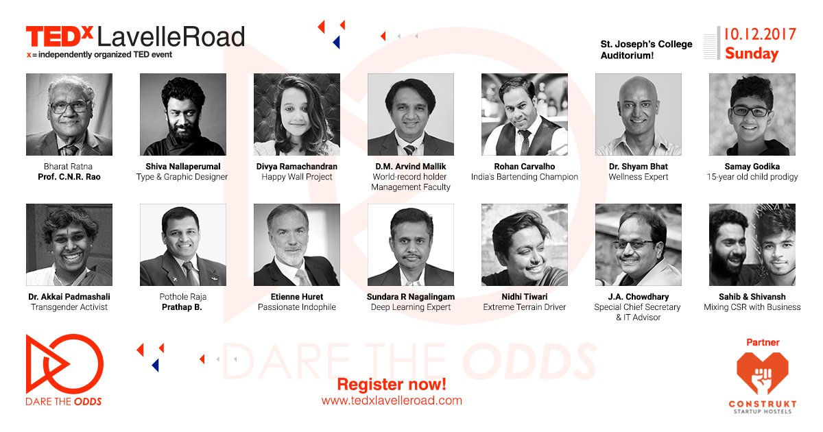 dsh_india's tweet image. We are happy to announce that we have partnered up with @TEDx for TEDxLavelleRoad 2017, the largest TEDx to be organized in South India. Go ahead and book your passes now on tedxlavelleroad.com to avail discounted Early Bird prices. #entrepreneur #hackpacker #startup