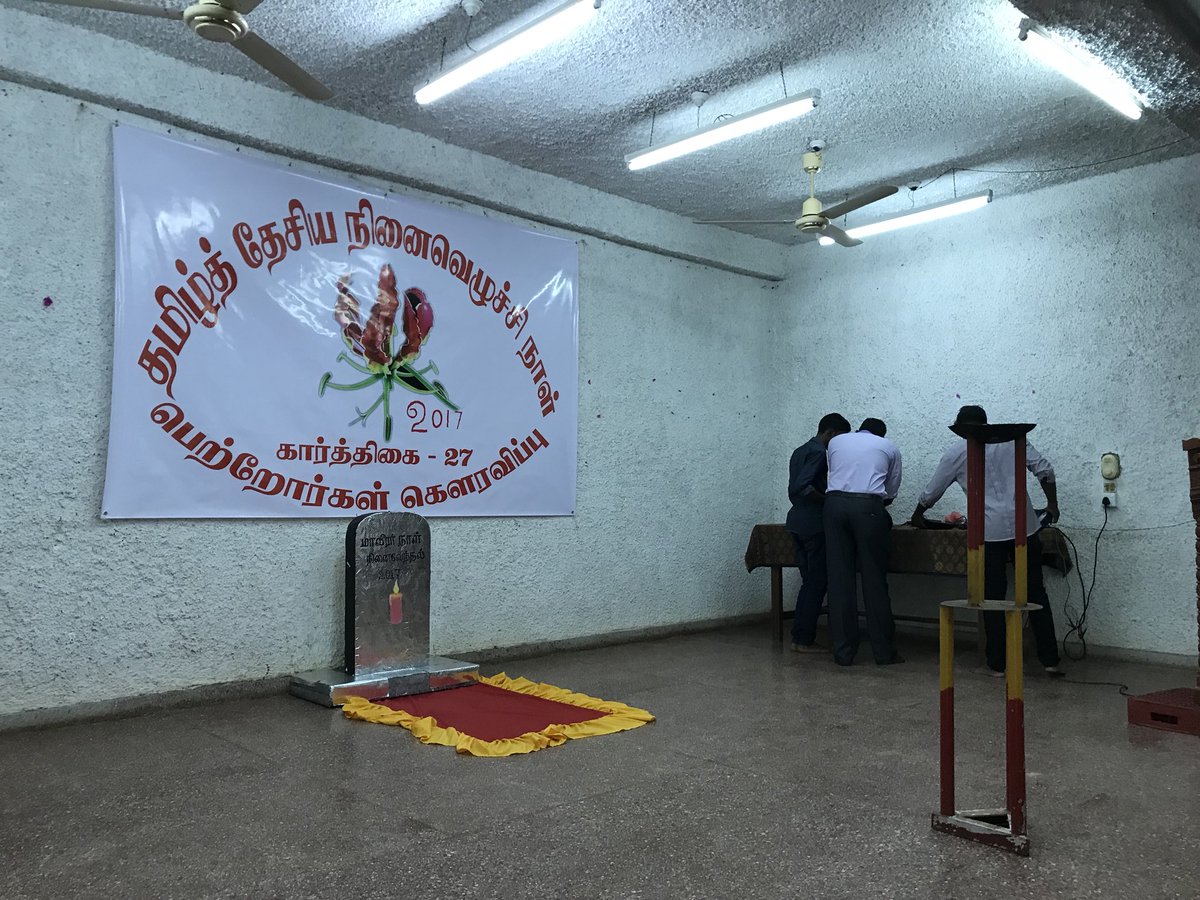 TamilGuardian's tweet photo. At Navalar Hall in #Jaffna, @TnpfOrg holds an event to pay tribute to the families of #Maaveerar. 

#MaaveerarNaal https://t.co/jme8Il2l61