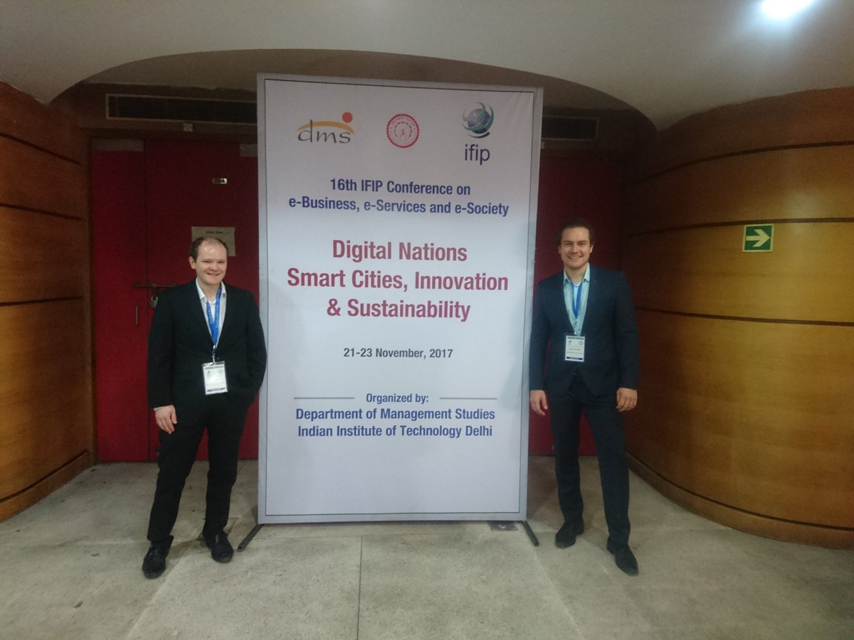 BIS_ESCP_Berlin's tweet photo. Julian (@jaybee_84) and Aaron represented ESCP Berlin and @BIS_ESCP_Berlin at #i3e2017 conference in New Delhi (India). https://t.co/6kDrrJuz26
