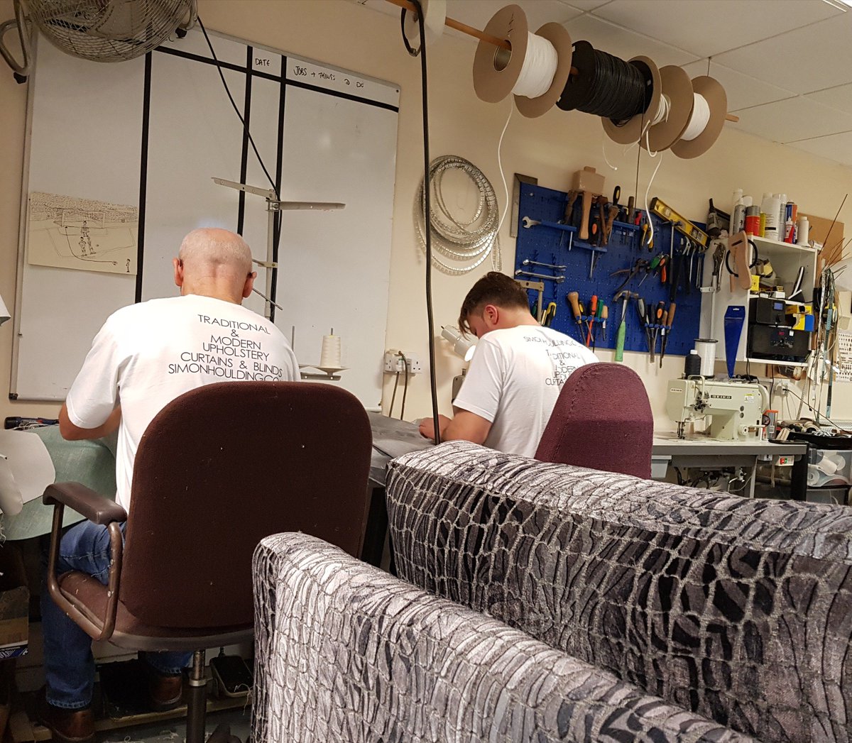 simon_houlding's tweet photo. Hands on in the @simon_houlding #upholstery workshop on the approach to #christmas #20years #qualityineverythingwedo #festivehomes #unique #interior #design #Essex #curtain #blinds https://t.co/nH2E0OS8Ty
