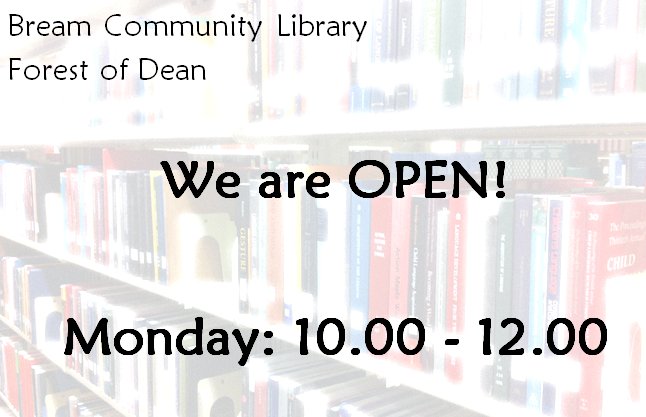 BreamLibrary's tweet photo. We are open today #BreamLibrary #GL15 #GL16 #GloucestershireLibraries #FindYourMagic https://t.co/Q41uIojmNC