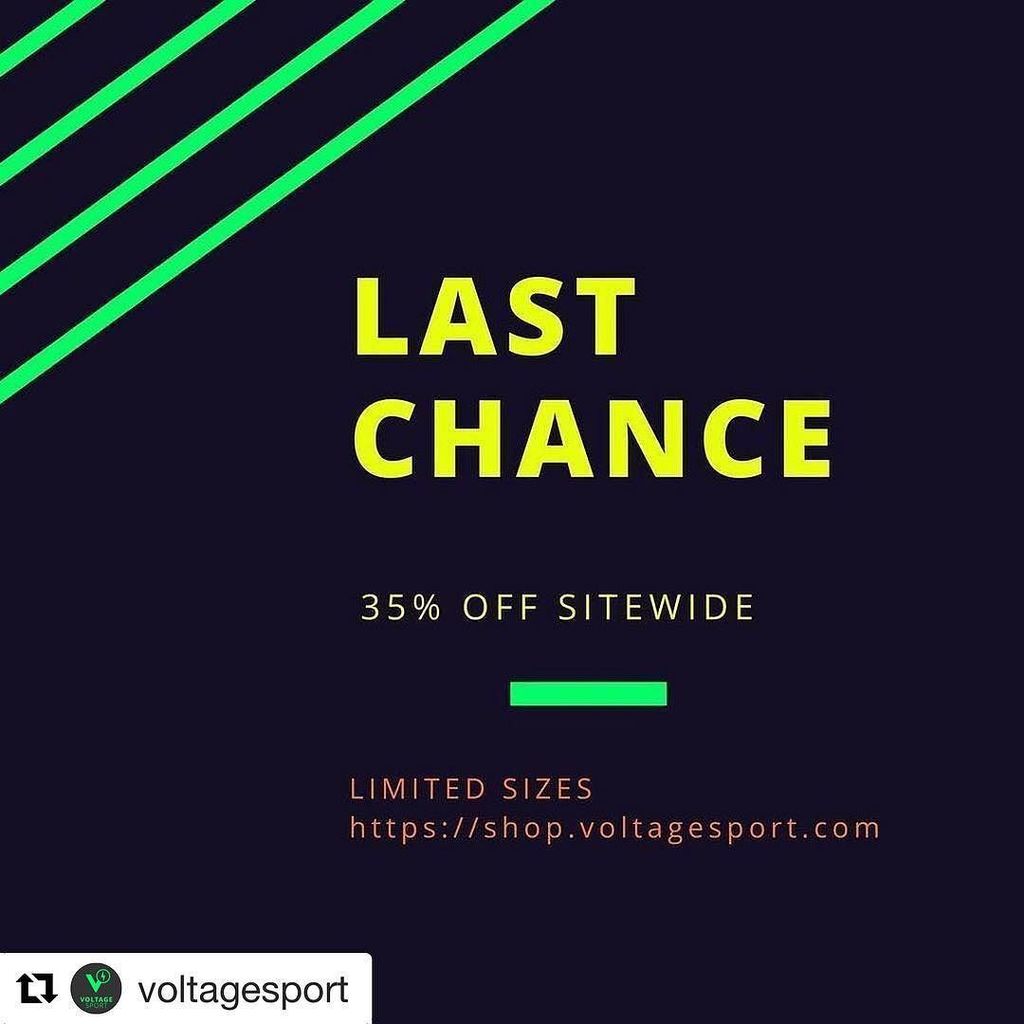 keilnelson's tweet photo. Today is the last day of our big cyber sale over at Voltage Sport. Grab yourself a great deal before we revert back to full price!

Repost @voltagesport ・・・
Today is the last day of our awesome Black Friday weekend sale!  You can get 35% off everything &amp; we deliver worldwide… https://t.co/cqOz9LHGpQ