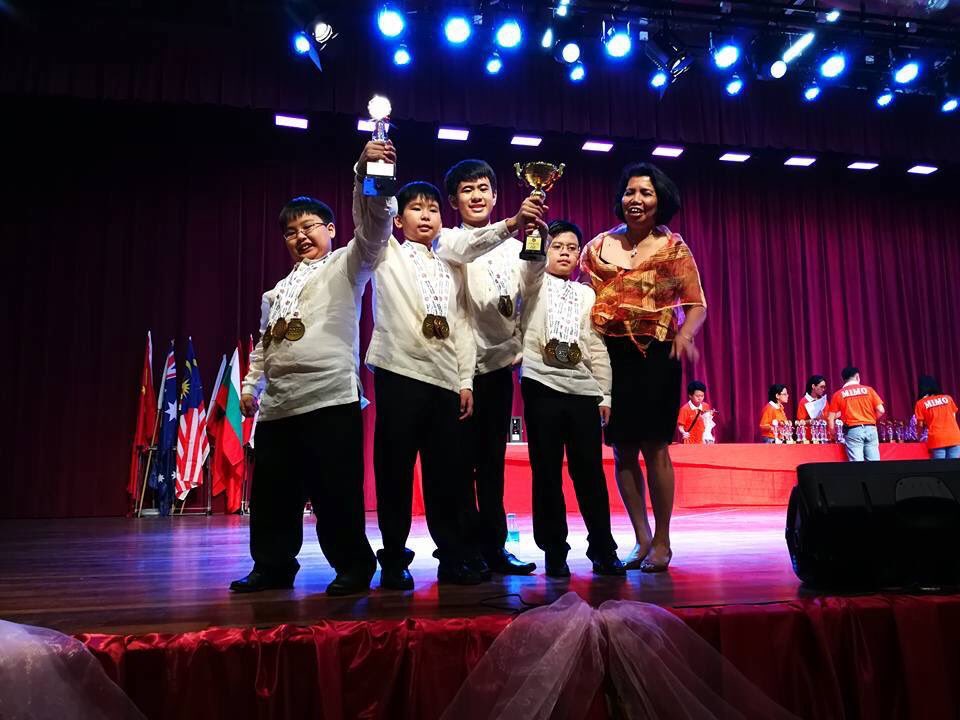 dlslofficial's tweet image. Reuben Felix, Maru Robles, Aiden Bercillala &amp;amp; Alonzo Alvarez were hailed CHAMPIONS in the Malaysia Intl. Math Olympiad held in Kuala Lumpur
