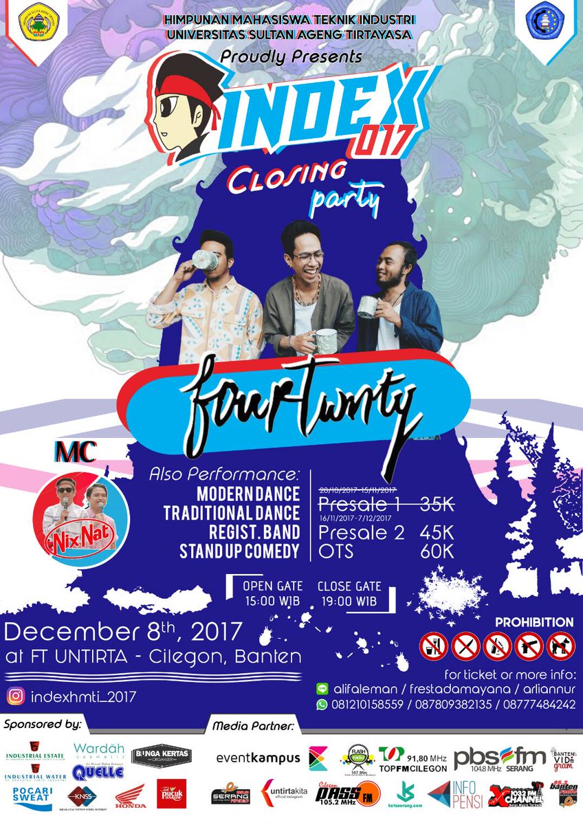 IndexHMTI_2022's tweet photo. #CLOSINGPARTY #INDEX2017 #FOURTWNTY @SerangCilegon @infoSerang @InfoCilegon https://t.co/XlvBlUYdnx