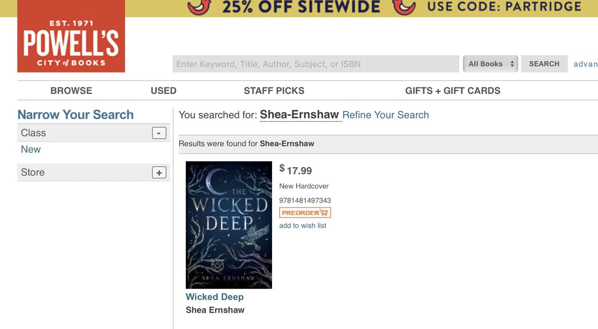 SheaErnshaw's tweet image. I still SQUEEEE when I see THE WICKED DEEP is available for pre-order on a bookstore's website!!!! 😱😍😭 #notreallife #YAlit 📚