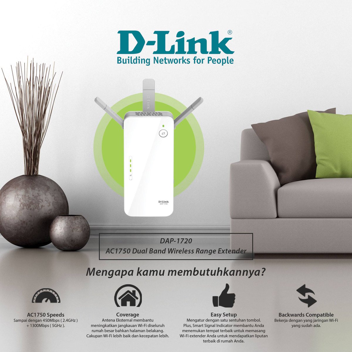 DlinkID's tweet photo. DAP-1720 AC1750 Dual Band Wireless Range Extender, mengapa kamu membutuhkannya?
Ini dia fitur-fitur nya, check this out!
.
.
.
#DLinkID #rangeextender #dlink #smarttech #tech #wirelessac #dualband #infotech #smarthome https://t.co/Sswwd6mARH