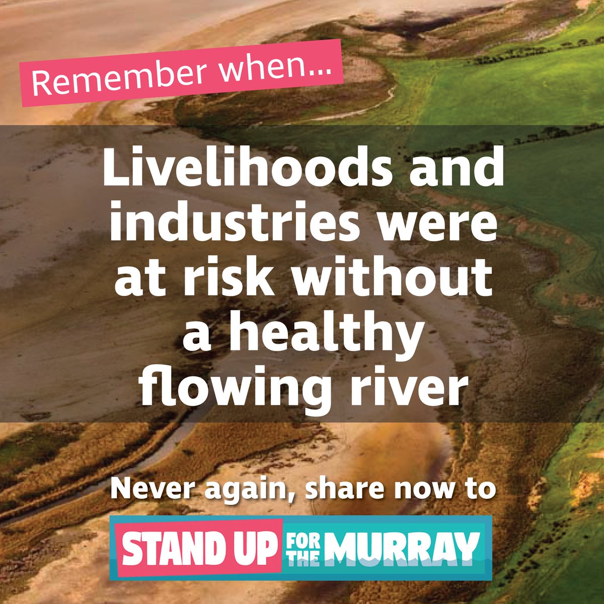 JayWeatherill's tweet photo. The Millennium Drought. 2001 to 2009. SA communities, industries and environments were devastated. River flows into our state virtually ceased.

I’ll always stand up for #SouthAustralia and #standupforthemurray.
#retweet to show your support. https://t.co/MYl2v9CeUL