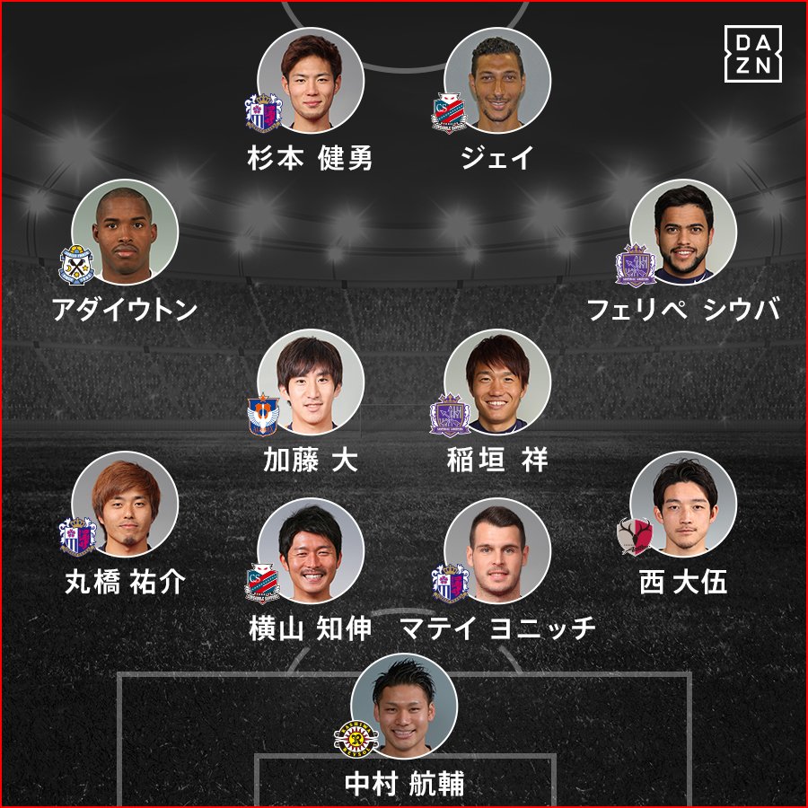 【２０１７明治安田生命Ｊ１リーグ第33節　DAZN週間ベストプレーヤー】
「DAZN週間ベストプレーヤー」に #杉本健勇 選手、#丸橋祐介 選手、 #マテイヨニッチ 選手の３選手が選ばれました‼️
選出された選手たちへのメッセージ📝お待ちしております😄
<a href="/DAZN_JPN/">DAZN Japan</a>
#SakuraSpectacle