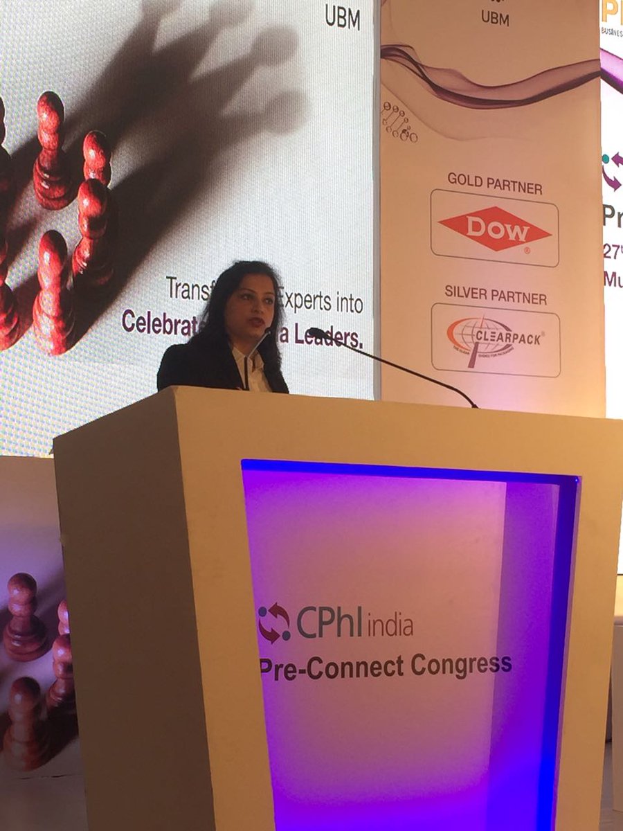 PreConnect2017's tweet photo. Savindu Kudrigikar, Business Head (South Asia), Pharma, Food and Medical Dow Chemical International giving a dose of innovation, tailored technology to meet the industry needs.
 #PreConnectCongress #UBM #IPW https://t.co/X1nVLxFGuQ