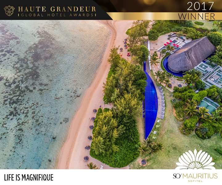 Congratulations and well done SOTeam!! We are pleased to announce that #SOSofitelMauritius has been awarded Best Beach Hotel in Africa by Haute Grandeur Global Hotel Awards for 2017