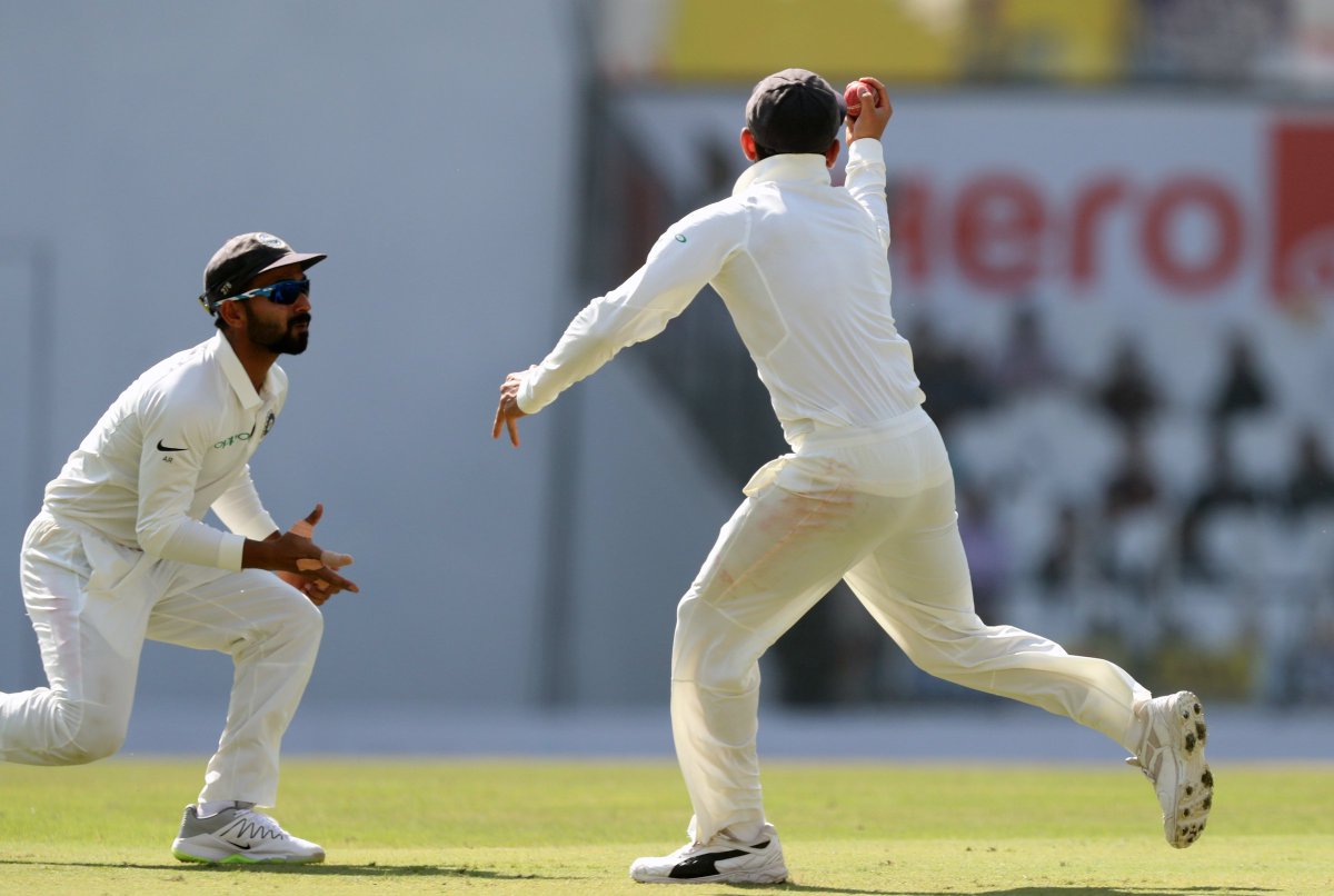 ICC's tweet photo. 7 wickets fall in the first session of Day 4 in Nagpur with India just 2 wickets away from a massive innings victory, still leading by 260 runs #INDvSL 

Scorecard: https://t.co/7xeY6qGkEZ https://t.co/K9eC2OalIz