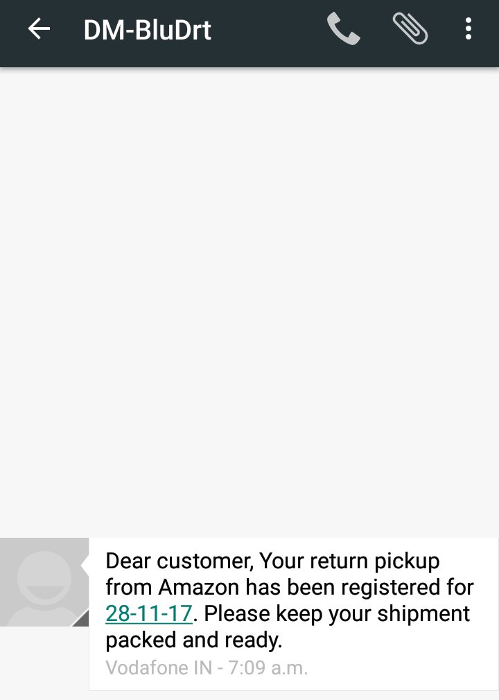dangwalsandhya's tweet photo. @AmazonHelp @amazonIN, You continue to disappoint! Your message says the pick up for the replacement of the 'wrong product delivered' is today, i.e. Nov 27, @BlueDartTweets says the pick up is tomorrow i.e. Nov 28. So are we to wait for it to be picked for two days straight? What is wrong? https://t.co/KAJUT7IAHW