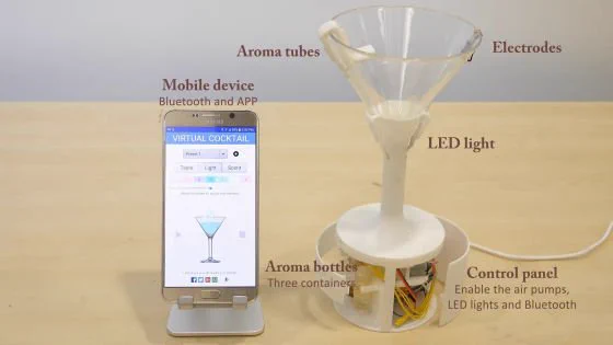 マトリックスの世界ｗ電気刺激でただの水の味を変えるグラス型デバイスが登場！