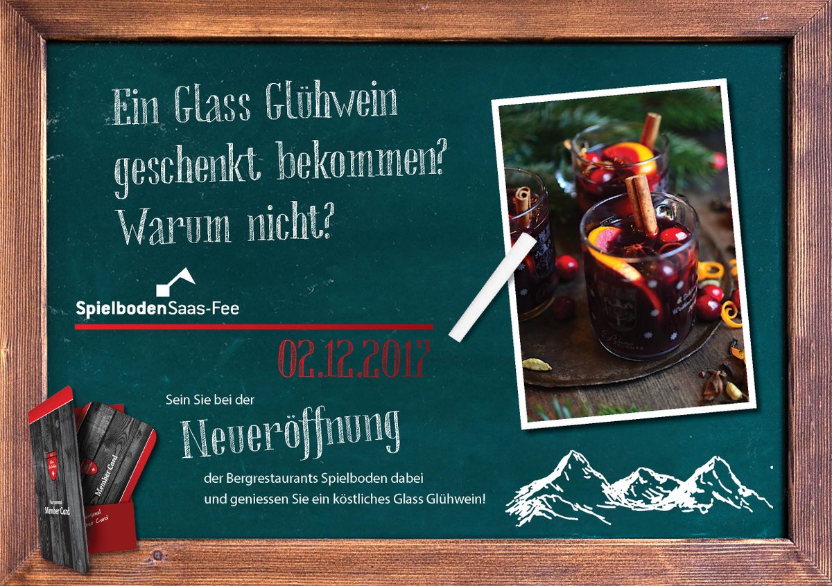 fletschhorn's tweet photo. Einer der vielen Gründe warum bei uns 2 + 2 = 5 ergibt!

https://t.co/tRw3Xeffv4

#schweiz #wallis #switzerland #valais #saasfee #urlaub #bergrestaurant #spielboden #mountain #skiing #winter #glühwein #membercard https://t.co/qRvJ1XBbWP