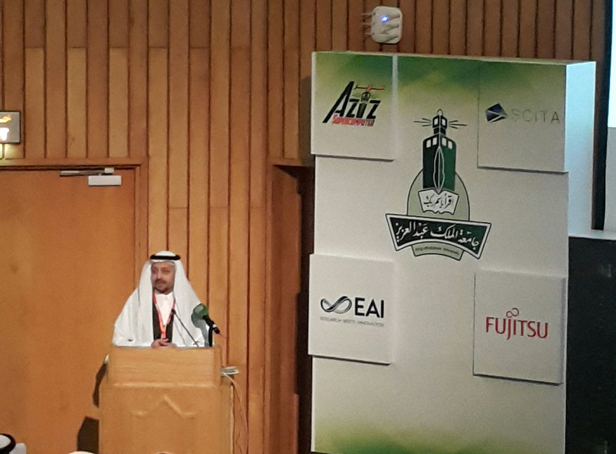 AbdullahBargash's tweet photo. Dr @iyadkatib speech at #scita2017 referring to #AZIZ_HPC achievements and the opportunities for researchers https://t.co/pp9sApF7W1