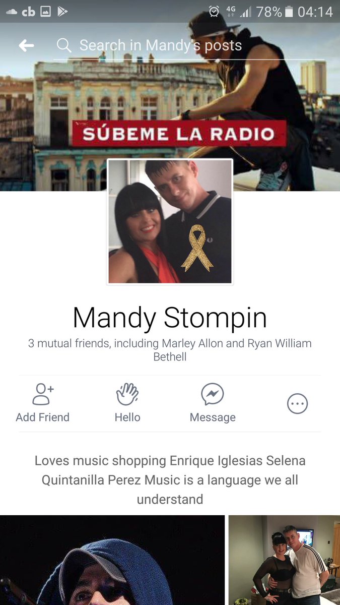 RossCheal10's tweet photo. If finding out Mc Stompins lass is called Mandy Stompin on Facebook doesn't cheers ya up nout will https://t.co/eX5UwNOwYa