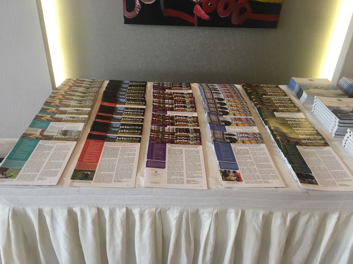 JotoAfrika's tweet photo. Grab a copy of  @JotoAfrika during the National Climate Change Action Plan 2018-2022 launch at @CrownePlaza in Nairobi today @lecrd_ke @Environment_Ke @shefombiru @flippdd https://t.co/gU3dpTtg4v