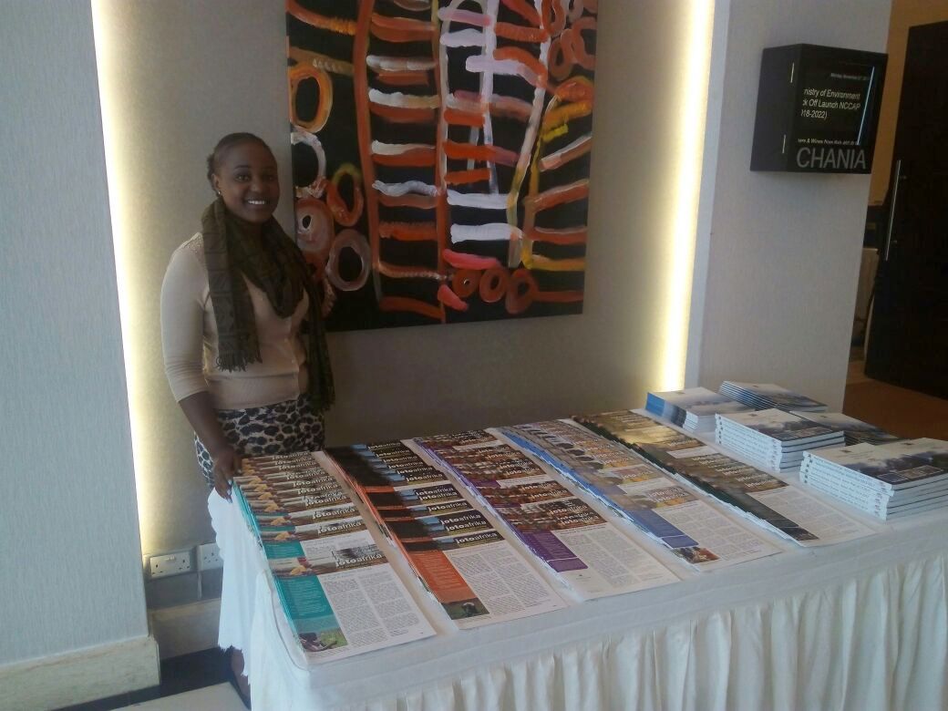 JotoAfrika's tweet photo. Grab a copy of  @JotoAfrika during the National Climate Change Action Plan 2018-2022 launch at @CrownePlaza in Nairobi today @lecrd_ke @Environment_Ke @shefombiru @flippdd https://t.co/gU3dpTtg4v