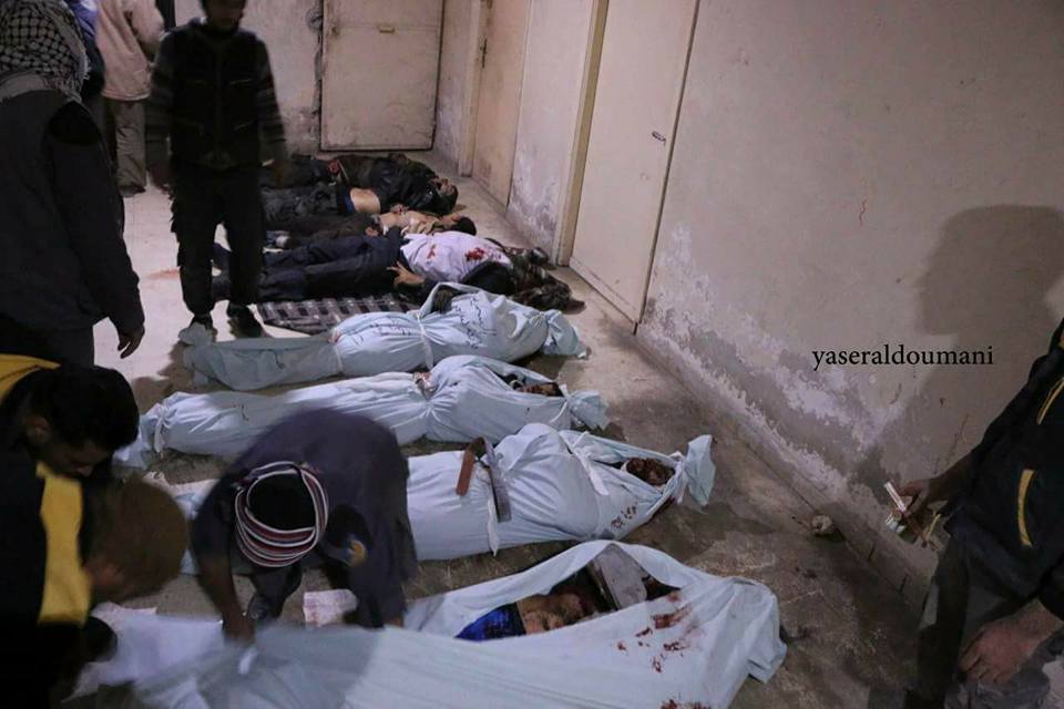 #News 
25 civilians were slaughtered and more than 100 wounded in #Assad regime air strikes and artillery attacks on residential areas in besieged #EastGhouta yesterday.
#Syria