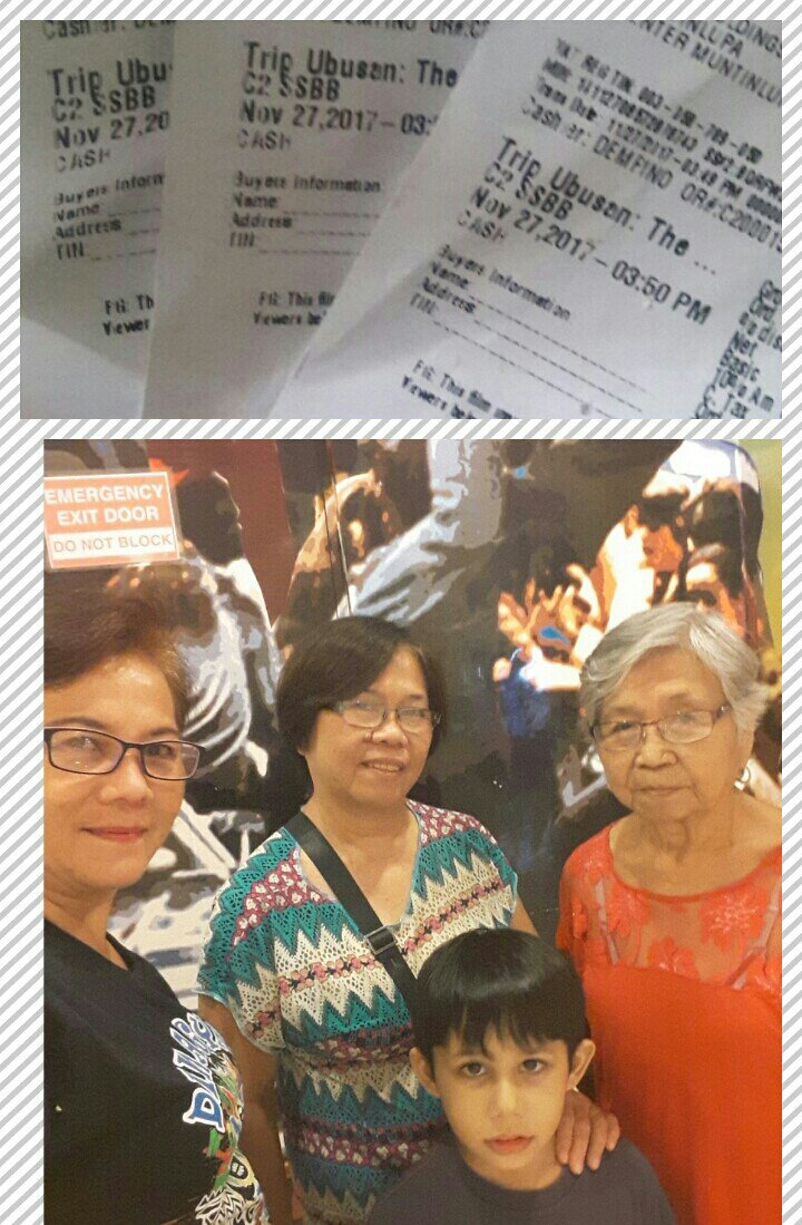 TuazonJeanette's tweet photo. Done watching Trip ubusan w/ ate,nanay &amp; tyler 1st time manood ni nanay ng sine w/ us dami nya tawa/iyak sa mga lola's thanks @jowapao7 @EatBulaga nag enjoy kami sa movie sana may part 2,avid fans kami ng  EB since i was in grade 4 now i'm 49 still EB padin pinapanood. https://t.co/eE8WhBBjNk