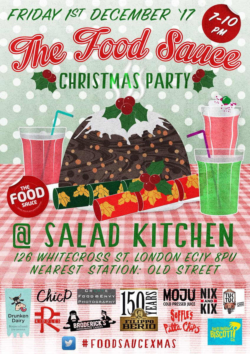 TheFoodSauceUK's tweet photo. Four days to go: @MojuDrinks @soffleschips @BernieBroderick @chicpfood @GBBiscotti @NixandKix @DrunkenDairy @FilippoBerio @TukTukChai @foodenvyphoto @SaladKitchen126 #RiddlesIceTea #FOODSAUCEXMAS https://t.co/t92tkU8i6q
