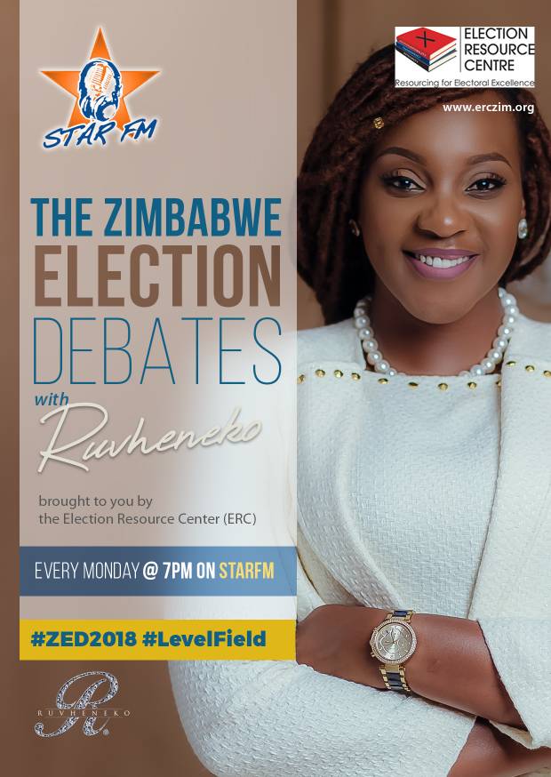 ercafrica's tweet photo. The @erczimbabwe ZIMBABWE ELECTION DEBATES live tonight on @StarfmZimbabwe  at 7pm. President Mnangagwa says elections will go on in 2018. What are  your expectations of the elections with the new dispensation? #ZED2018 #LevelField https://t.co/lqKdGm5NwE