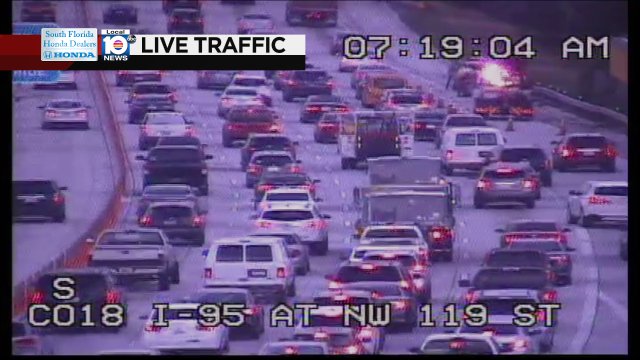 Crash on I-95 SB at NW 119th St #traffic https://t.co/oYFCYjFrM1