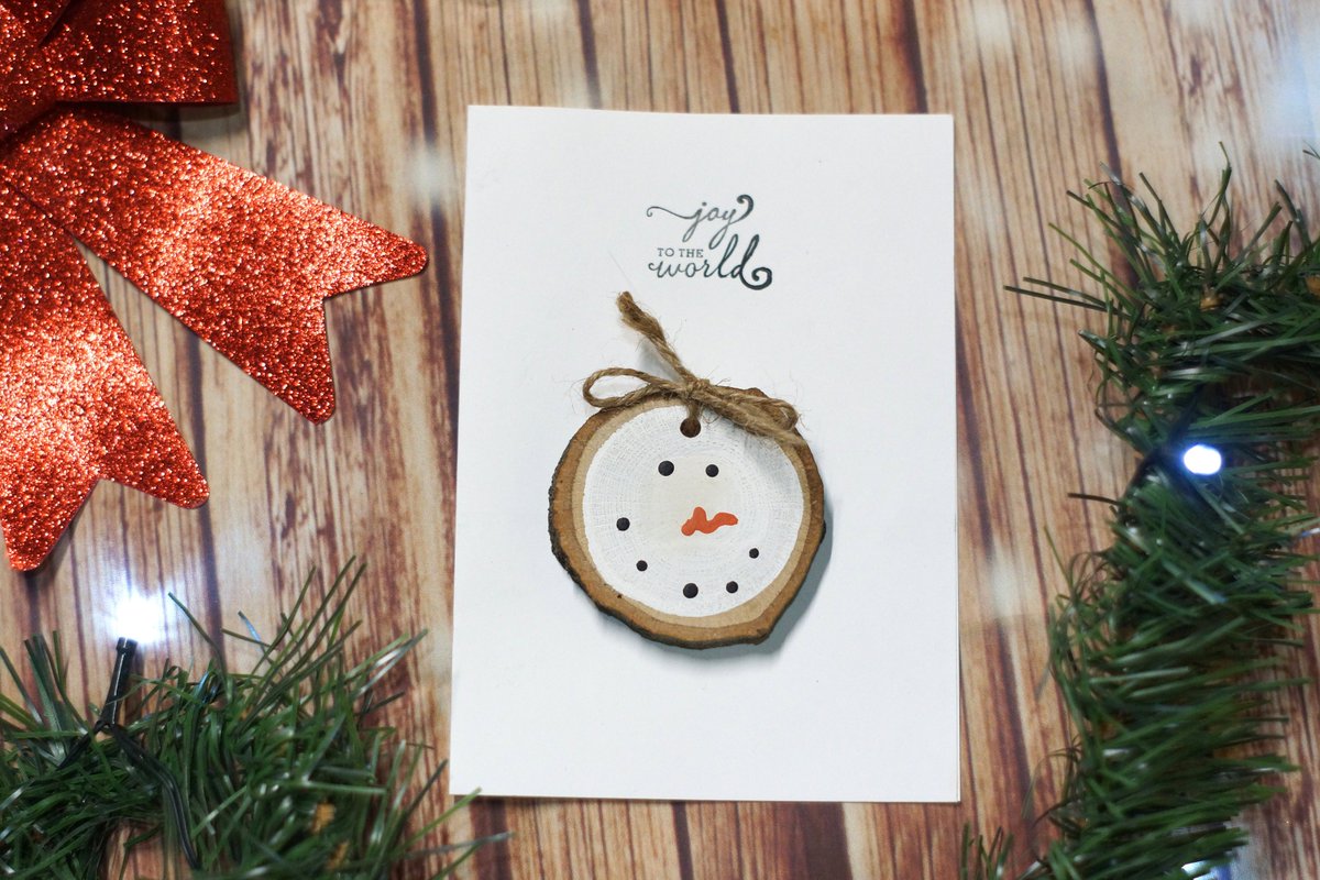 GFTwoodcraft's tweet photo. Snowman Christmas Card, Holiday Ornament Card, Rustic Holiday Card,Rustic Christmas https://t.co/aBQslosWKY #handmadeisbetter #logcandle https://t.co/OOn7wiTuW0
