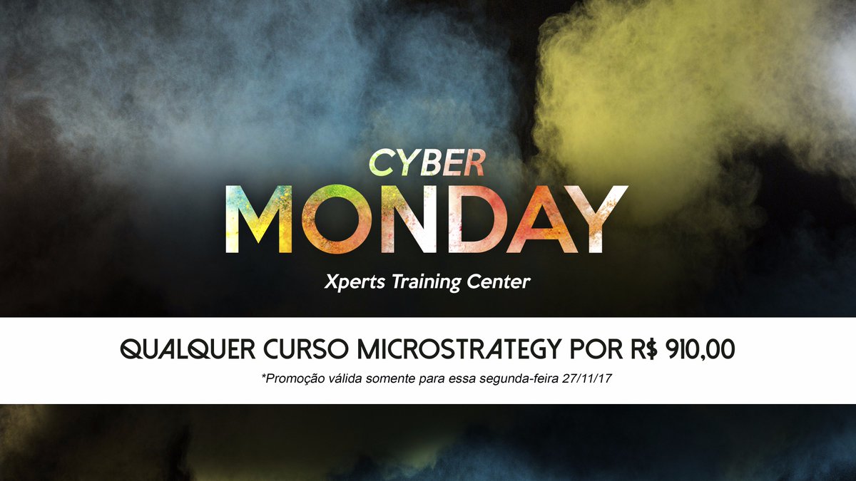 xpertstc's tweet photo. CYBER MONDAY
#bi #microstrategy #cybermonday #cursosbi https://t.co/0MCHKiwK3l