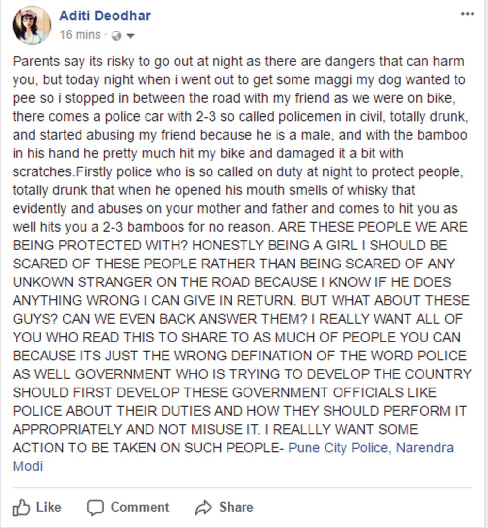 Thakur_Sahaabb's tweet photo. Dear @PuneCityPolice , is this how your cops treat a women? Are you to protect or to do this? @CPPuneCity please help this girl. We really trust you. @adideodhar @Dev_Fadnavis @TimesNow https://t.co/jk6X8RSEjG