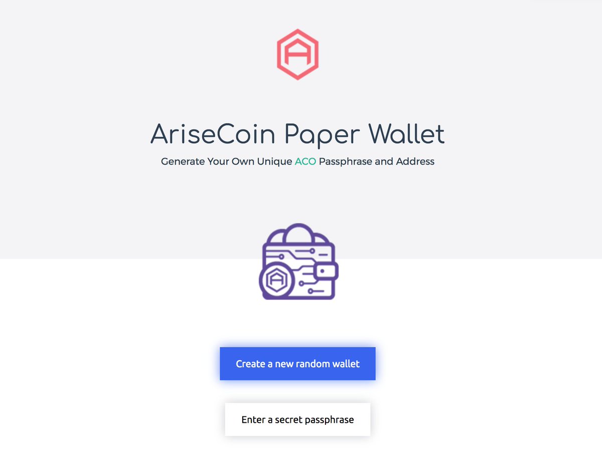 Create your #AriseCoin Paper Wallet - paper.arisecoin.com #cryptocurrency #cryptos #ACO arisecoin.com