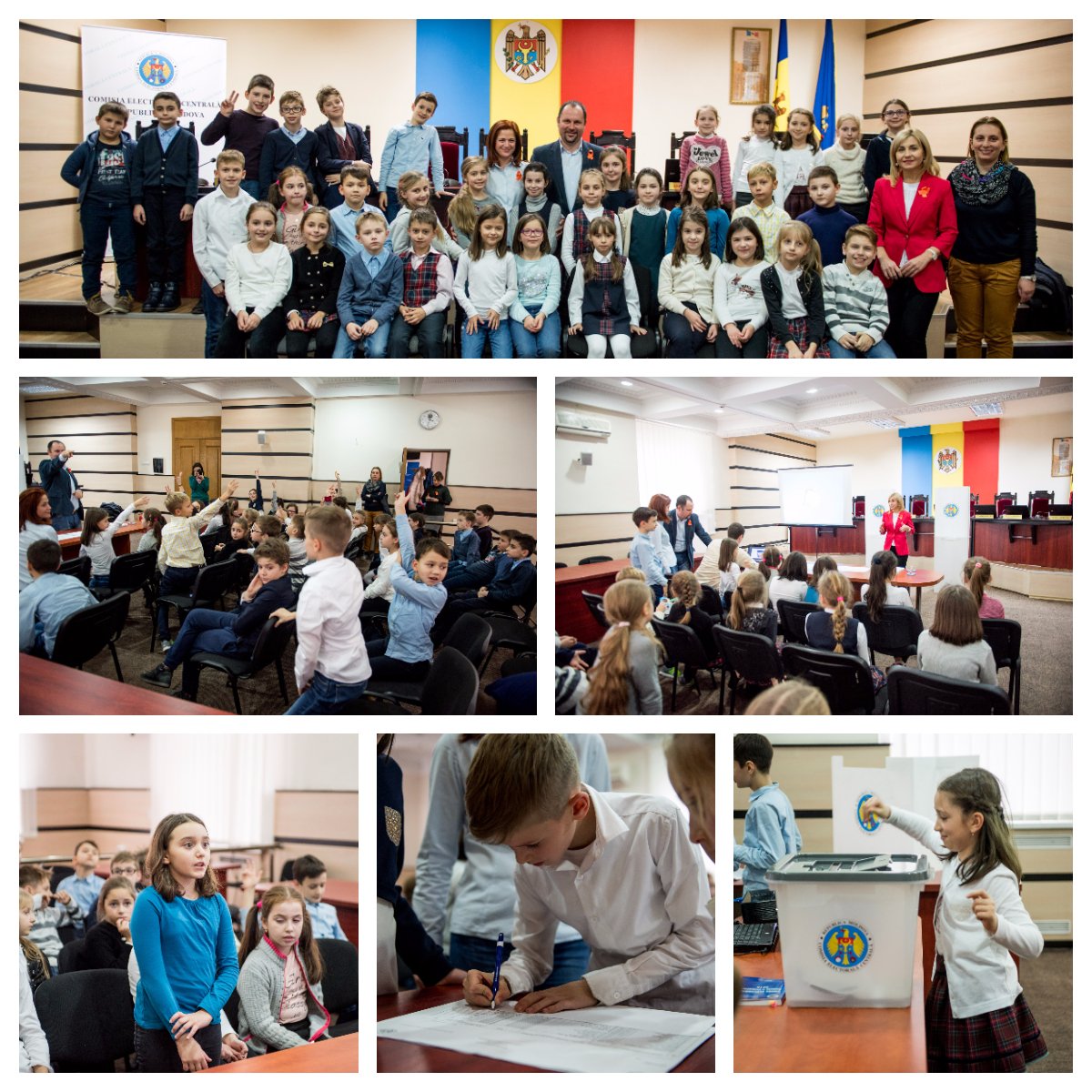 A group of pupils from the Mihai Viteazul Theoretical Lyceum in a study visit at #CECMoldova
