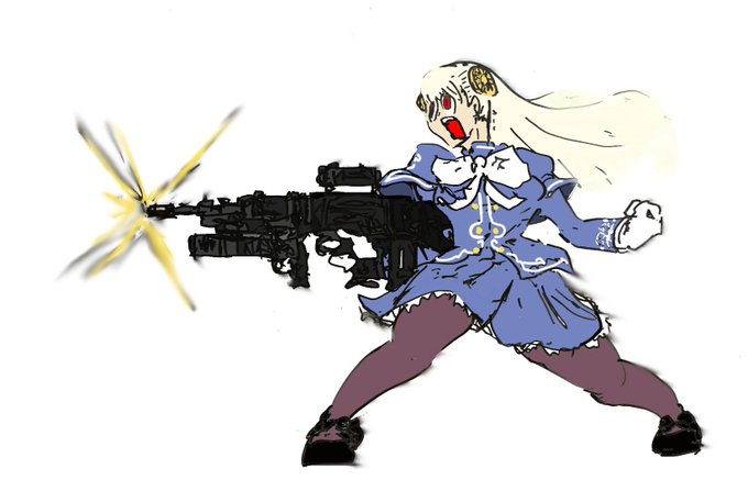 武器を構えると自分が楽しいのtwitterイラスト検索結果