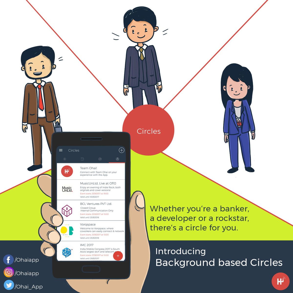 Ohai_App's tweet photo. We're happy to announce the newest feature on the Ohai app that so many of you have been waiting for - Background Circles, which connects you with every other user from your background! Download Ohai at https://t.co/mFEn8JkNfV to get connected with your peers on a global scale! https://t.co/r5OSNmYseK