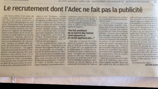 SmontaPneus's tweet photo. Article très intéressant ce jour sur @Corse_Matin la majorité territoriale applique  à la lettre ce qu'elle a tjrs condamné. #UGland #corse https://t.co/yhueyvqZiL