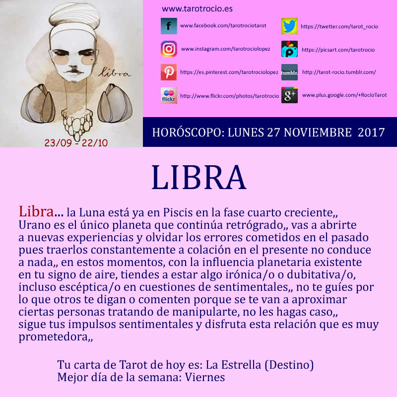 tarot_rocio's tweet photo. #Libra: #Librana, #Librano...  la #Luna está ya en #Piscis en la #fase #cuarto #creciente,, #Urano es el único #planeta que continúa #retrógrado,, vas a abrirte a nuevas #experiencias y olvidar los #errores cometidos en el pasado pues traerlos cons❤️❤️
https://t.co/7gXpKUnOH8 https://t.co/xru0xzMjOl