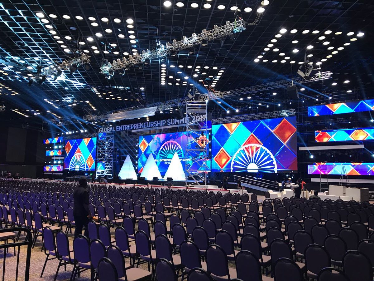 NITIAayog's tweet photo. The final preparations for #GES2017 are underway. Get ready to experience 3 days dedicated to entrepreneurial talent &amp; innovation! https://t.co/nmEEwx3Pyt