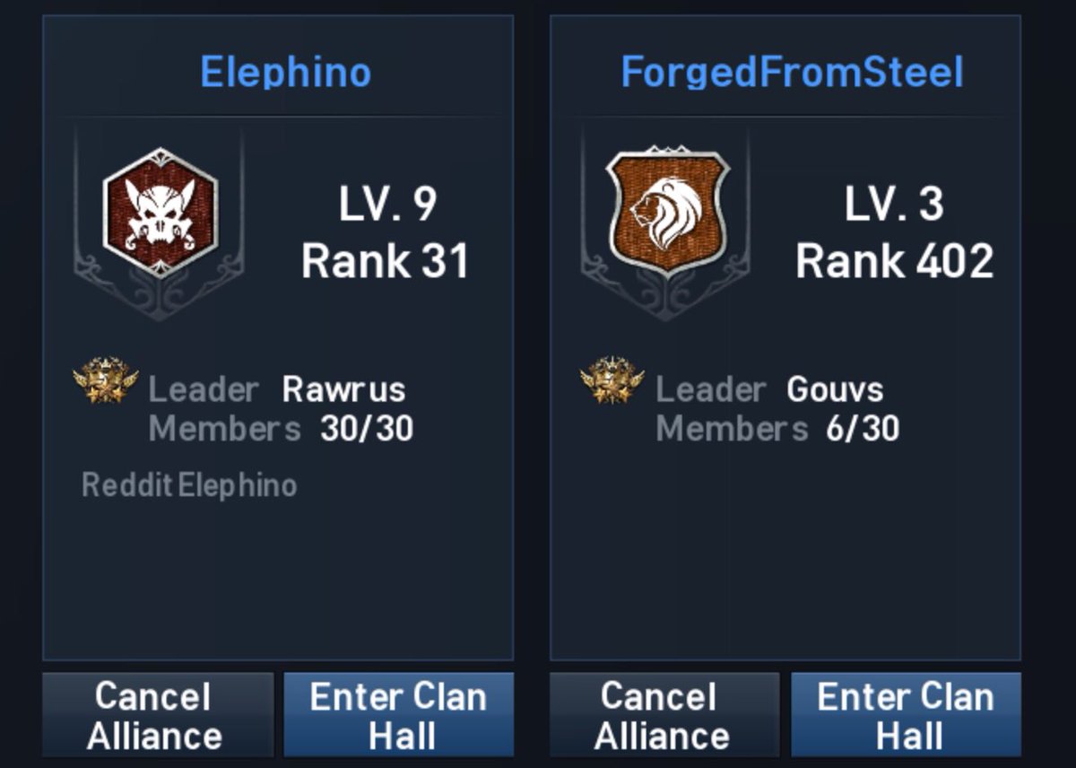 Level 5 Clan on the way up! Come join us in Giran 01 #Lineage2Revolution , also Family update with alliances with the Elephino beasts <a href="/HeyBaegel/">Kathy</a> <a href="/Rawrus91/">Rawrus</a> and fellow newbies <a href="/FFSCoC/">ForgedFromSteelCoC</a>