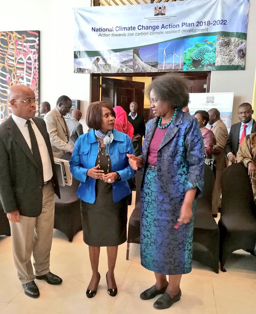 Environment_Ke's tweet photo. Pictorial : Launch of the National Climate Change Action Plan  #NCCAP2018~2022 @crowneplazanbi @JudiWakhungu @KenyaGovernors @kwskenya @KeForestService @NemaKenya https://t.co/MLFjB1kvL2