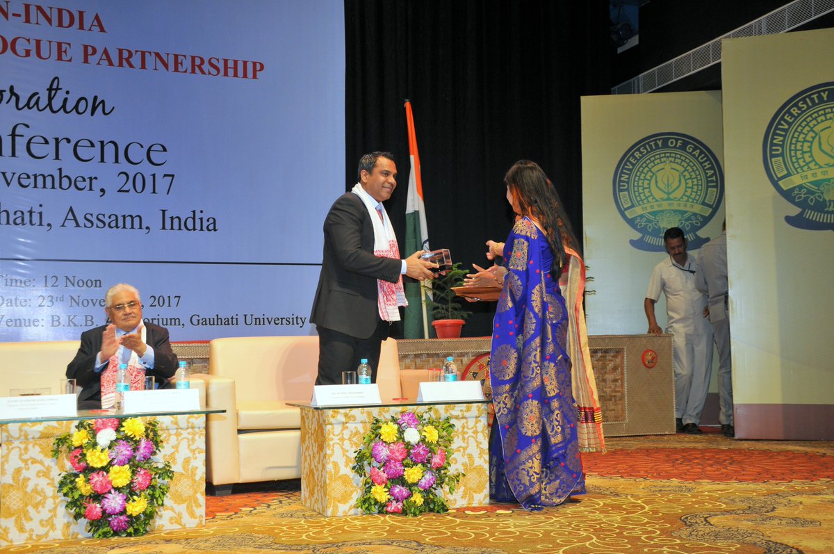 Habib_M_C's tweet photo. My address & felicitation at 25th Anniversary ASEAN-INDIA Dialogue Partnership Celebration organised by ASEAN INDIA BUSINESS COUNCIL, Govt. of Assam, India Foundation & Gauhati University to promote Act East Policy on 23 Nov 2017. #indfoundation #AIBC #HSMMGroup #ActEastPolicy https://t.co/Rg7f0teg3l