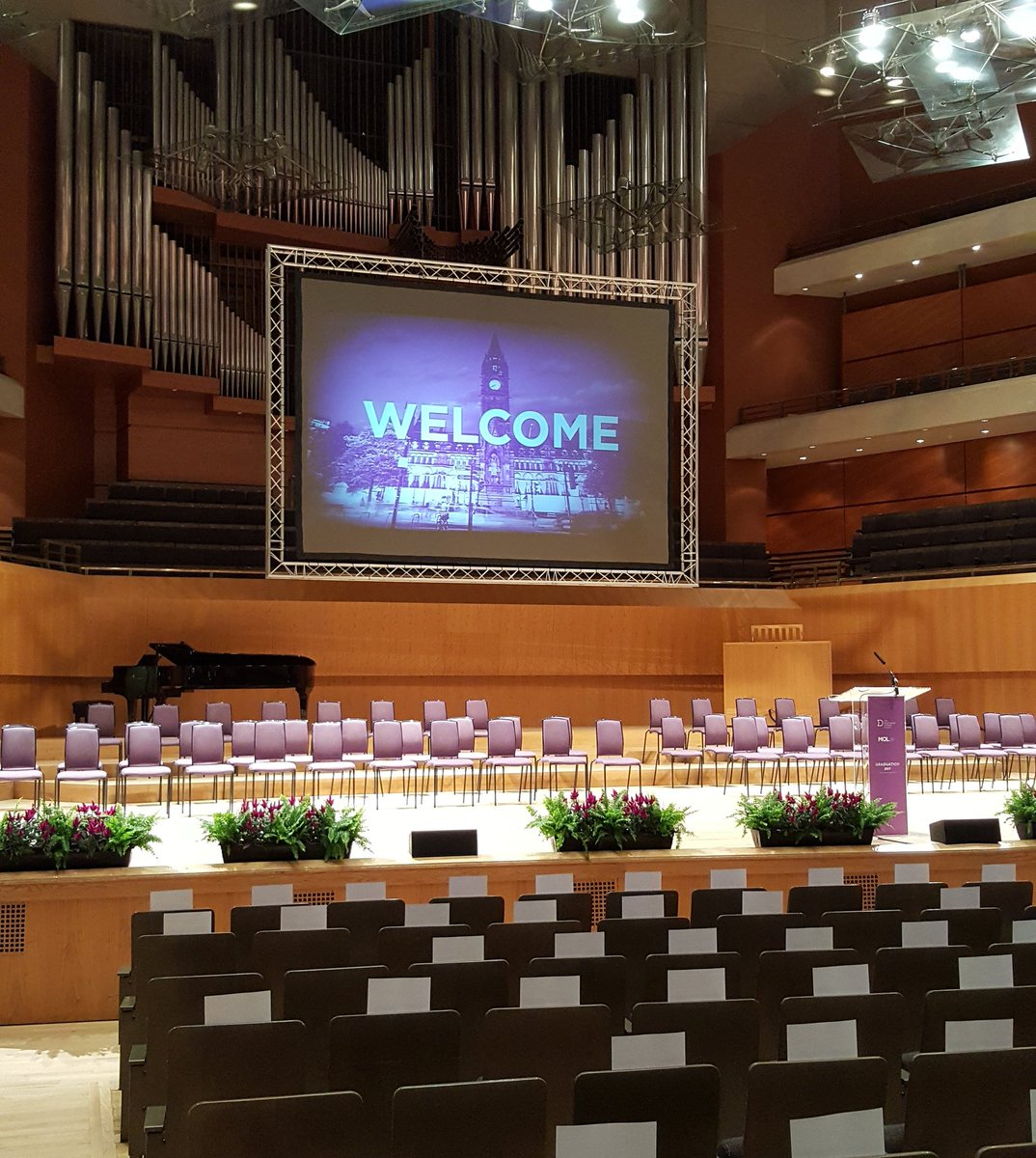 TheMcrCollege's tweet photo. The stage is set for #TMCgrad2017 Looking forward to an amazing day. https://t.co/Fi4XA5ZTkG