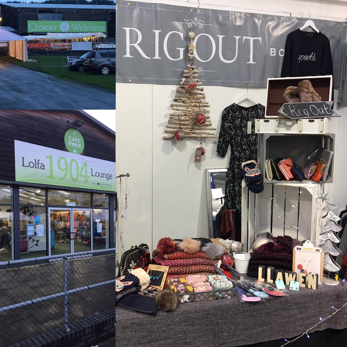 Bore da o'r Ffair Aeaf. All set up in the Winter Fair at the Royal Welsh 🎄👗🎄<a href="/Llandeilo/">Llandeilo</a> <a href="/royalwelshshow/">Royal Welsh Agricultural Society</a> <a href="/Carms2017SirGar/">Carms 2017 Sir Gar</a> <a href="/LoveLlandeilo/">Love Llandeilo</a>