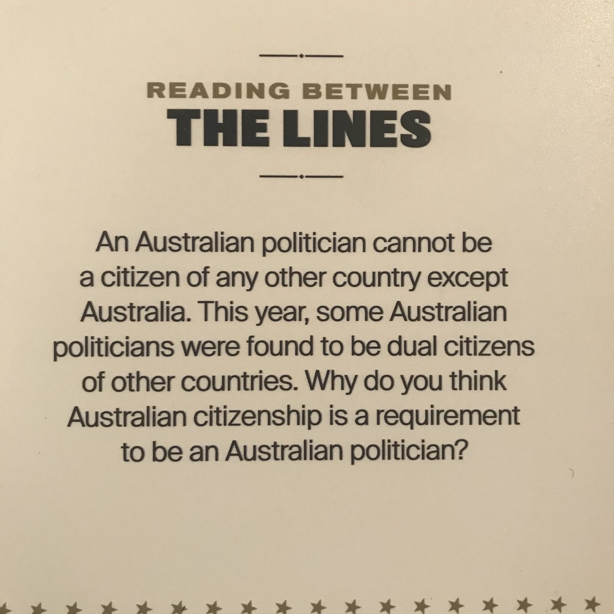 moadlearning's tweet photo. So excited for our first Behind the Lines 2017 program today with secondary students all the way from WA! Here are some of the cartoons they explored with our accessible label on duel citizenship https://t.co/Ycn530TMvT