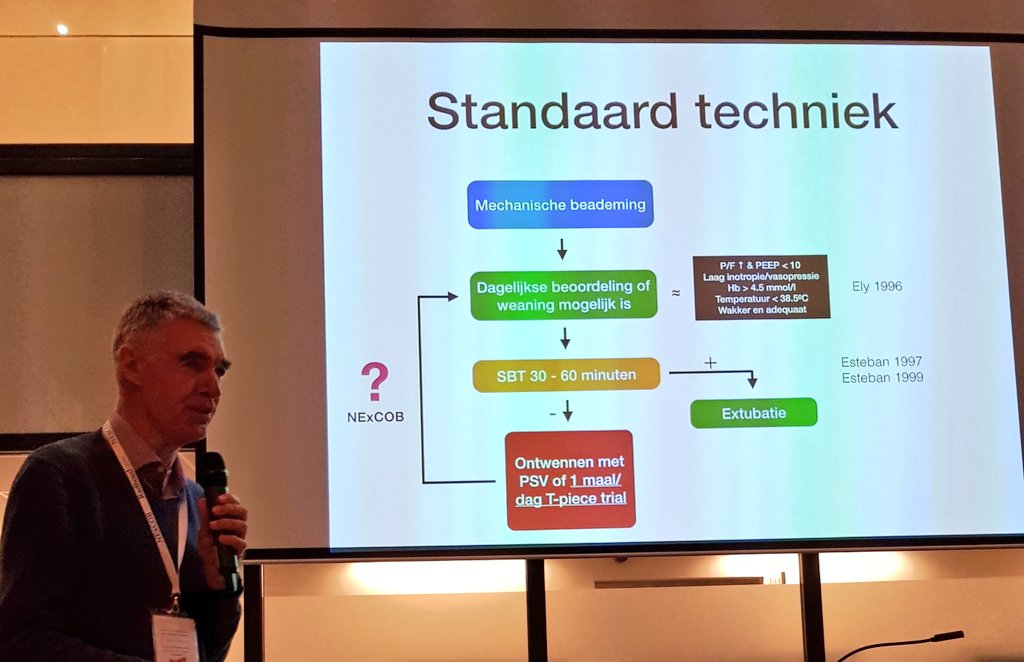 NExCOB's tweet photo. #weaning en de plaats van @NExCOB en nieuws over #SBT door Prof. van der Hoeven #NExCOB2017 https://t.co/3RVI8hEguV