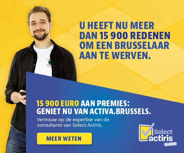 ActirisBrussels's tweet photo. U heeft nu meer dan 15.900 redenen om een Brusselaar aan te werven. Vertrouw op de expertise van de consultants van #SelectActiris. https://t.co/jJb6bpiRZF https://t.co/mxEHFTQnPz