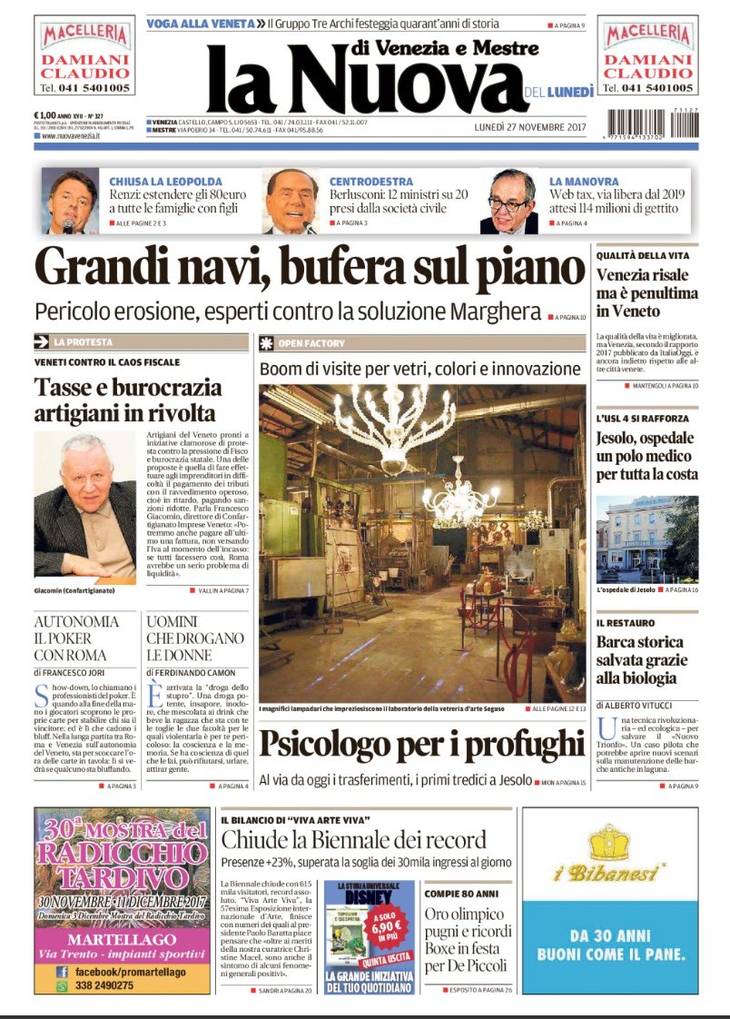 OpenFactoryIT's tweet photo. In migliaia a #OpenFactory17 per scoprire i segreti delle aziende / Oggi su @nuova_venezia https://t.co/ztRBTywBXK