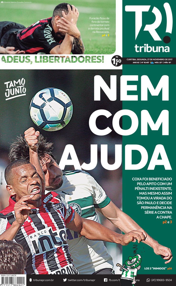 Domingo difícil pra dupla Atletiba: Derrotas tiraram Atlético da Libertadores e Coxa decide permanência na Série A contra a Chape.