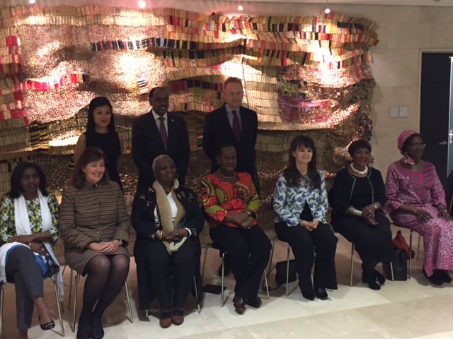 SLMissionGeneva's tweet photo. African Women Ambassadors held a silent auction at UNAIDS on Friday 24th November to fundraise for their women empowerment fellowships of 2018 and to raise awareness on violence against women. https://t.co/VMumZqAcbX