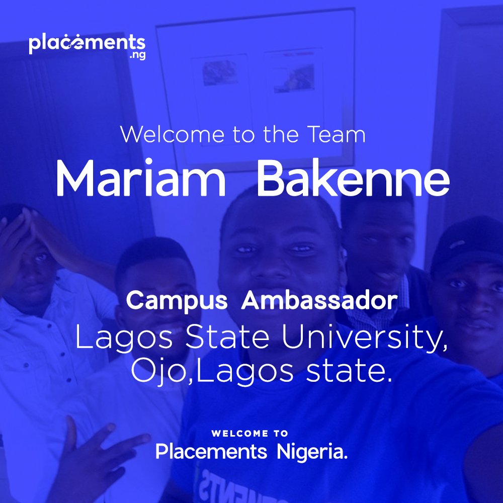 placements_'s tweet photo. 1. Meet some of our Campus Rockstars.
Placements campus Ambassadors Program 2017/2018.
#PAP #PAP17 #placementsng #internship #campus https://t.co/PtVIKzQGDA