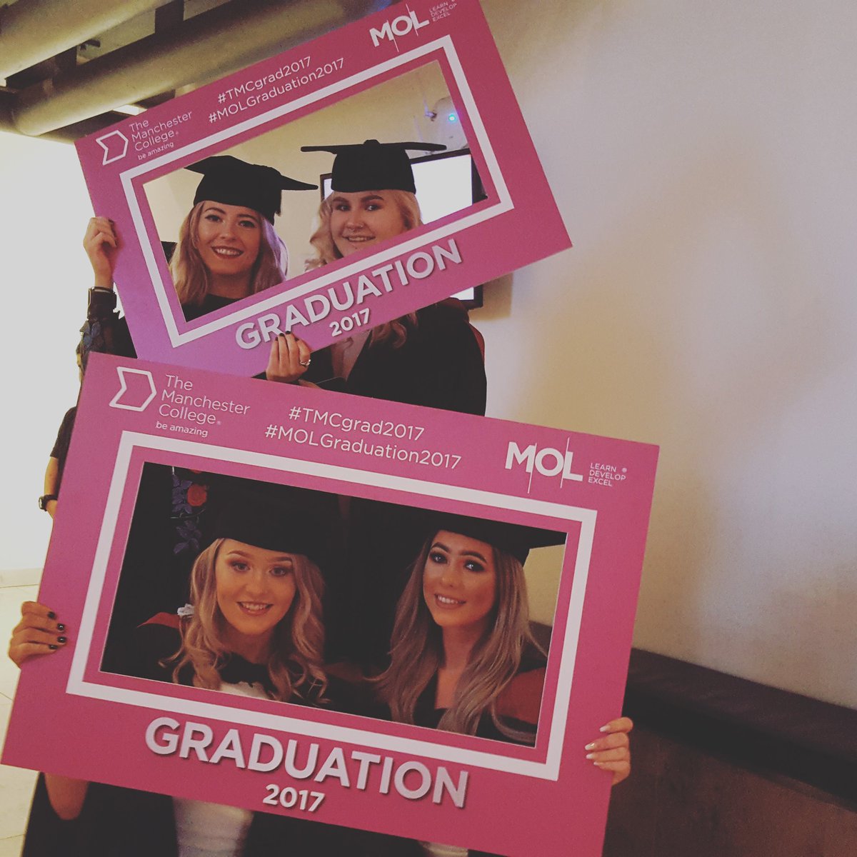 TheMcrCollege's tweet photo. Make sure you get yourself a graduation day photo with one of our selfie boards.#tmcgrad2017 https://t.co/g2Vgu44yZ3